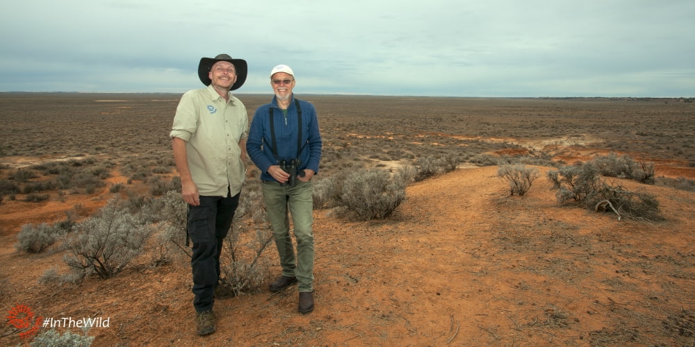photographers and wildlife guides Roger Smith & Michael Williams at Mungo